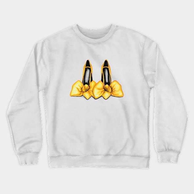 Big Bow Tie High Heels Pumps Crewneck Sweatshirt by Svetlana Pelin